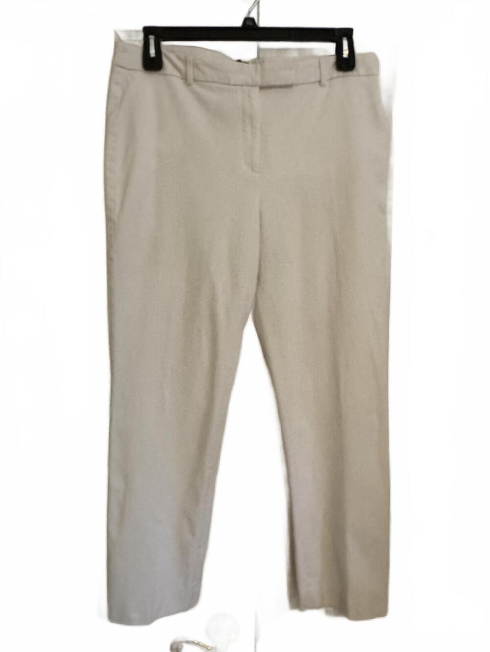Talbots High Waist Slim Pants White Size 14